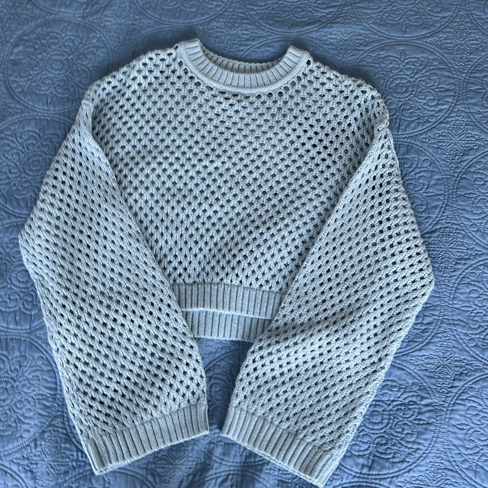 Hole-Knit Sweater